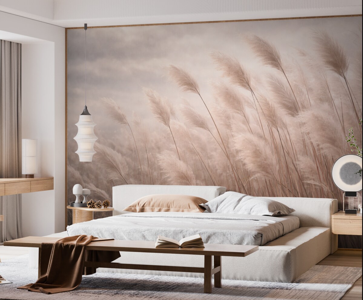 Fototapeta Wysokie rośliny w klimacie grunge.