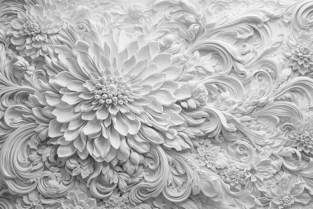 Fototapeta Naśladowanie kształtowania, wielkie kwiaty.