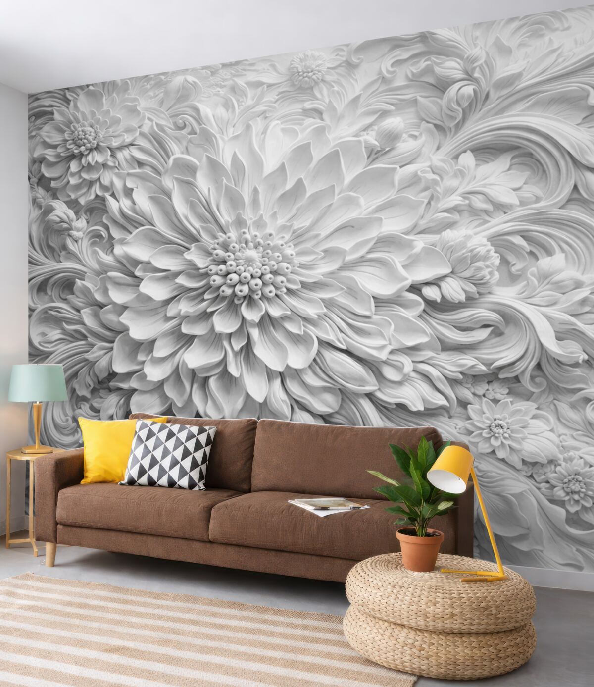 Fototapeta Naśladowanie kształtowania, wielkie kwiaty.