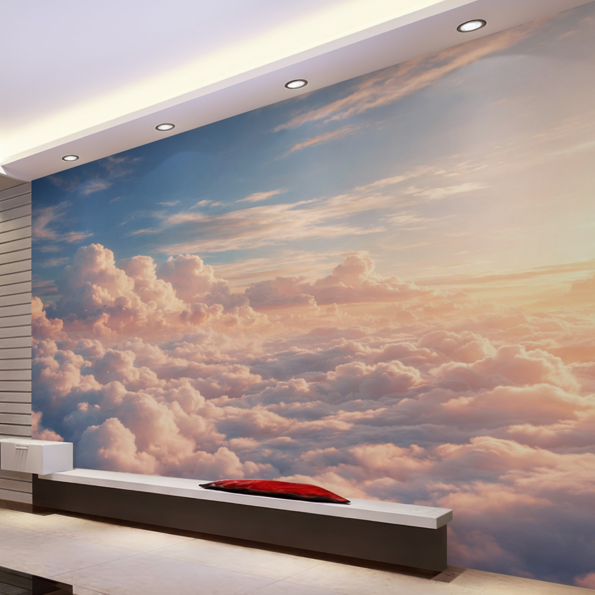 Fototapeta Cienkie chmury na niebie.