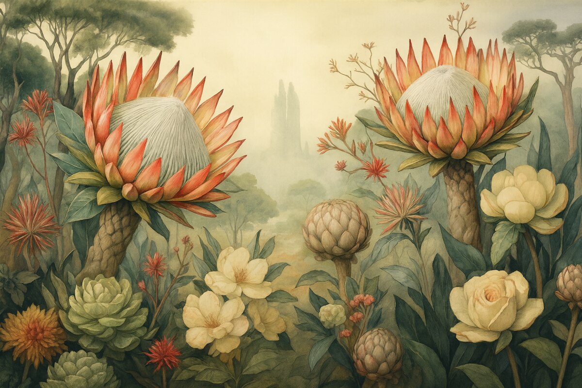 Fototapeta Wielkie tropikalne kwiaty.