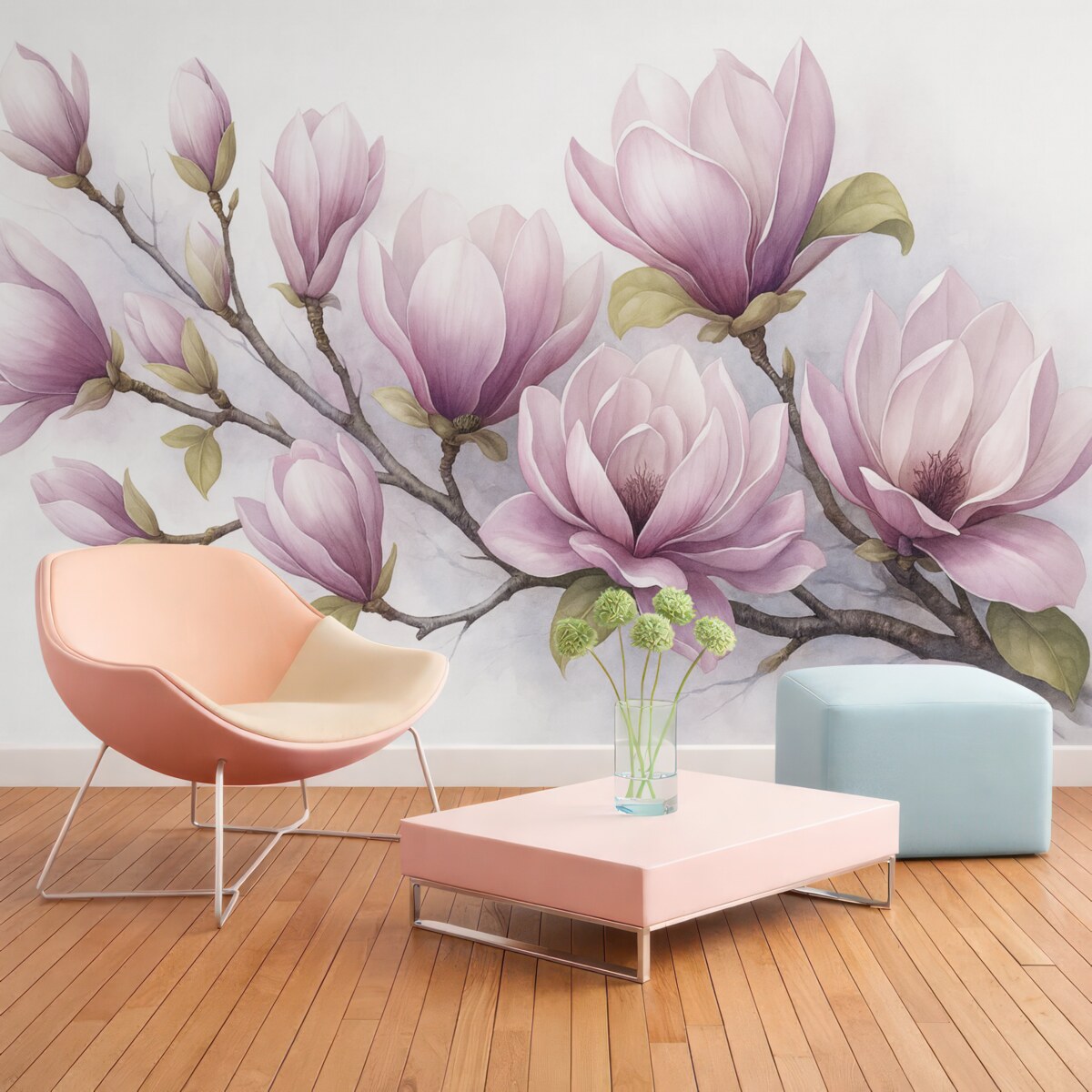 Fototapeta Wielka gałązka magnolii.