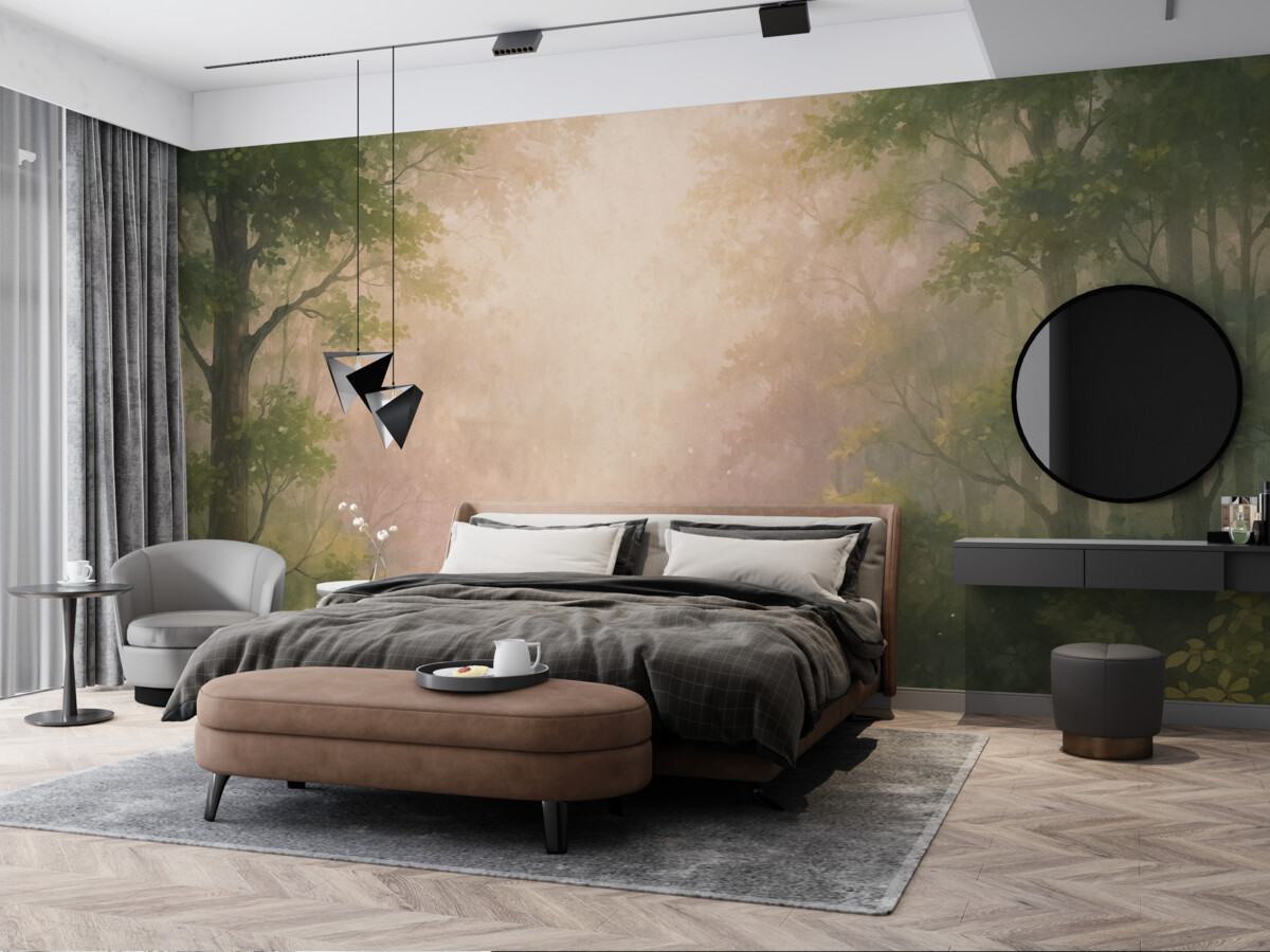 Fototapeta Zaczarowany las, sepia.