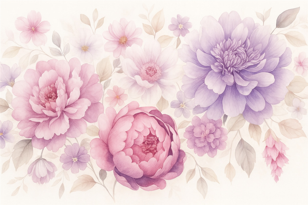 Fototapeta Wielkie różowe kwiaty.