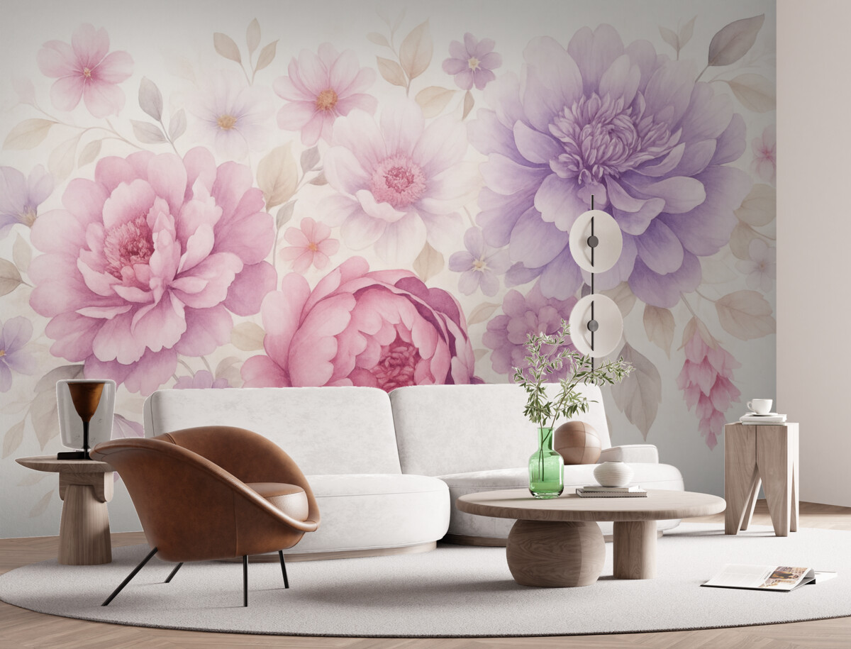 Fototapeta Wielkie różowe kwiaty.