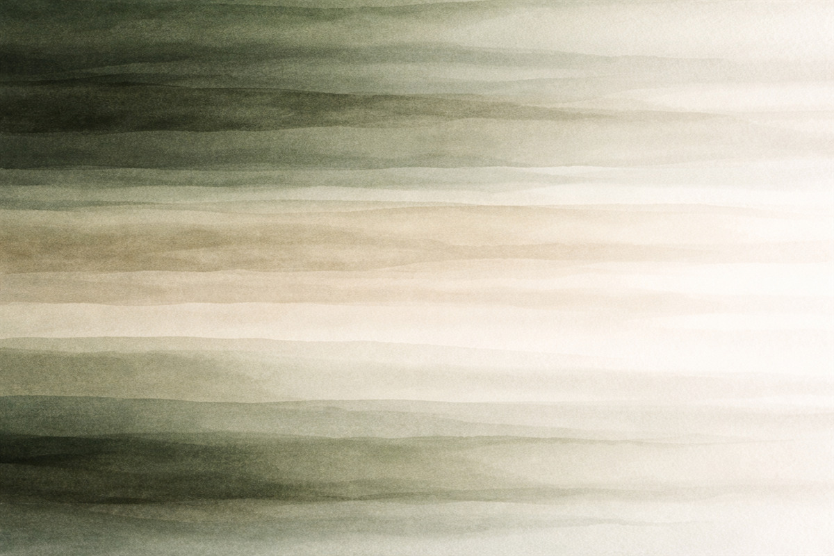 Fototapeta Abstrakcyjny, minimalistyczny wzór gradientowy z pionowymi paskami ciemnej zieleni, beżu oraz bieli.