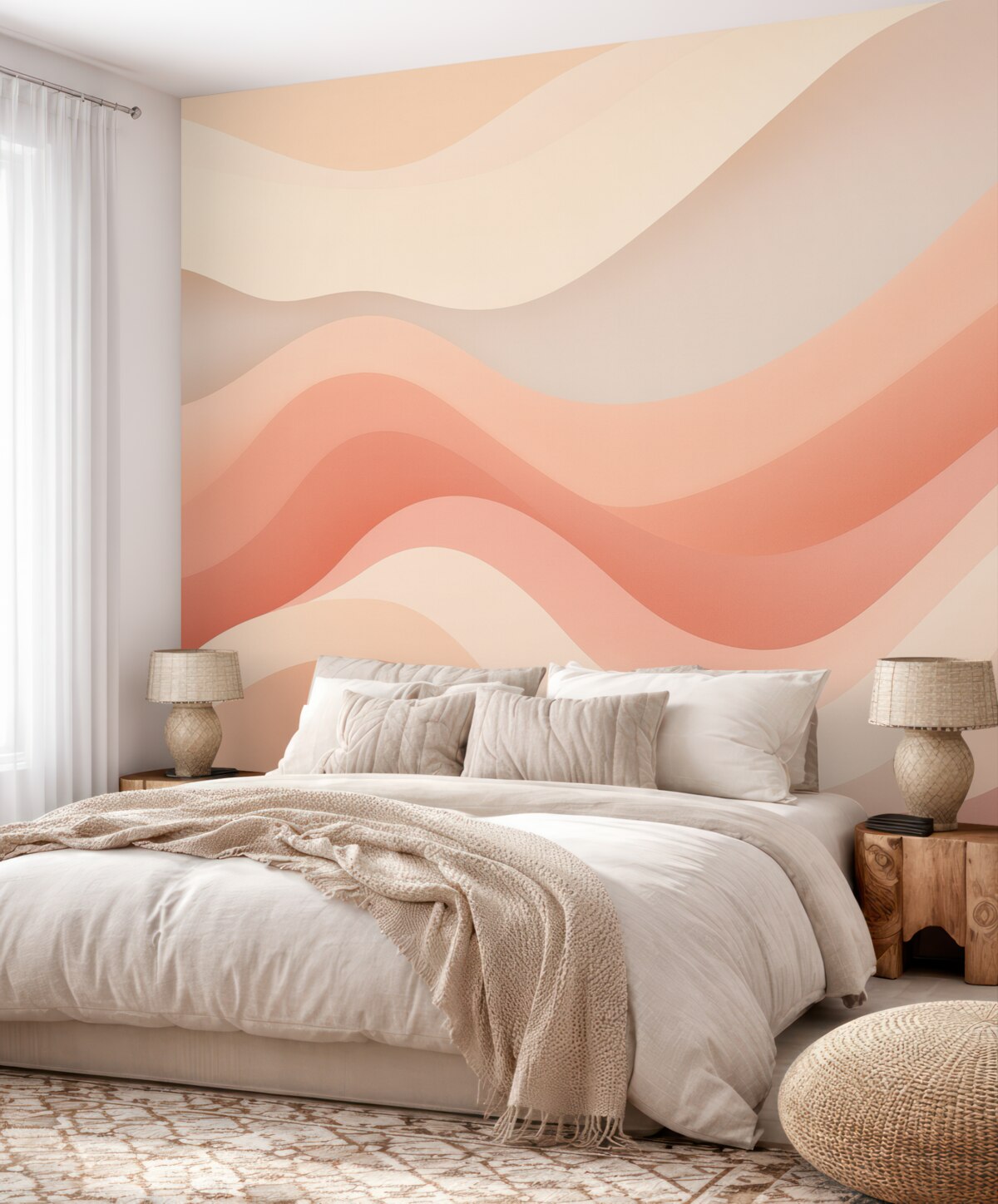 Fototapeta Impet w tonacjach różu i czerwieni.