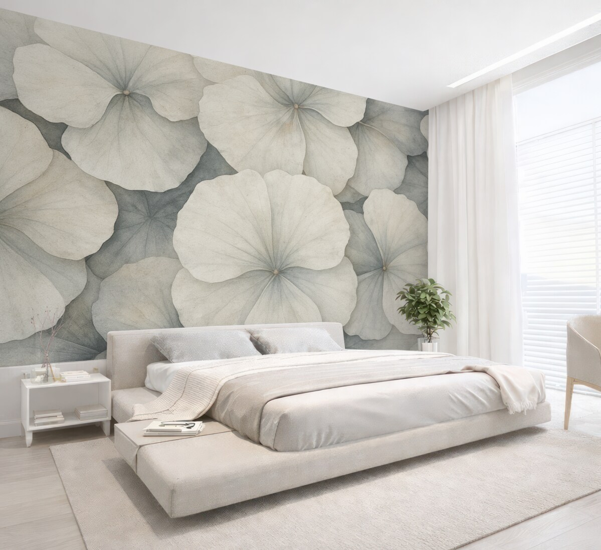 Fototapeta Wielkie liście miłorzębu w stylu grunge.