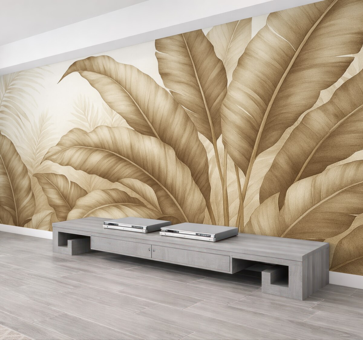 Fototapeta Wysokie tropikalne rośliny w stylu grunge.