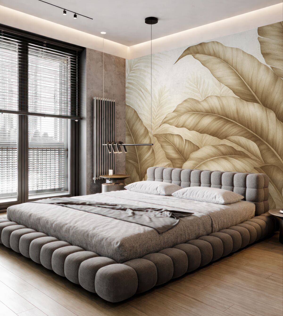 Fototapeta Wysokie tropikalne rośliny w stylu grunge.