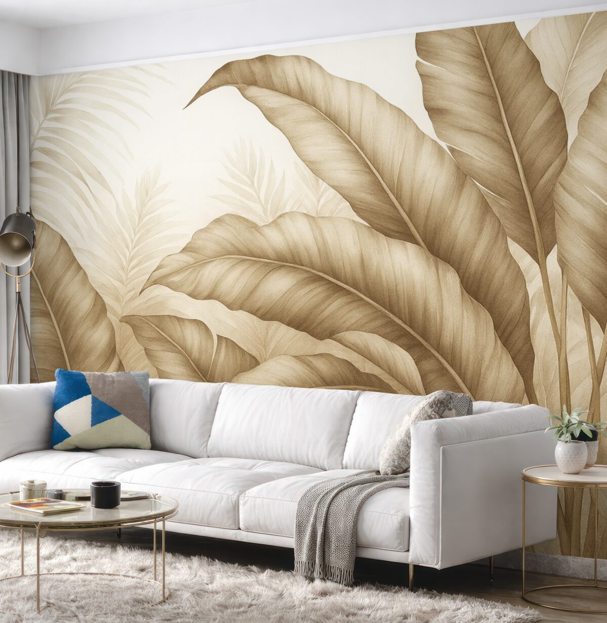 Fototapeta Wysokie tropikalne rośliny w stylu grunge.