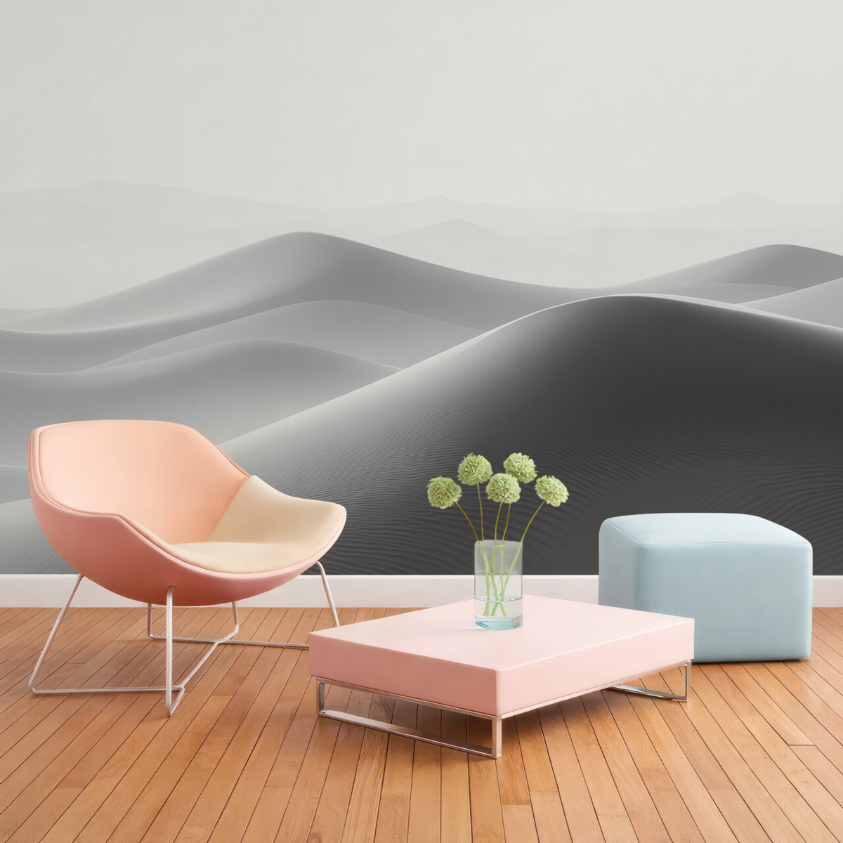 Fototapeta Góry w odcieniach czerni i bieli.