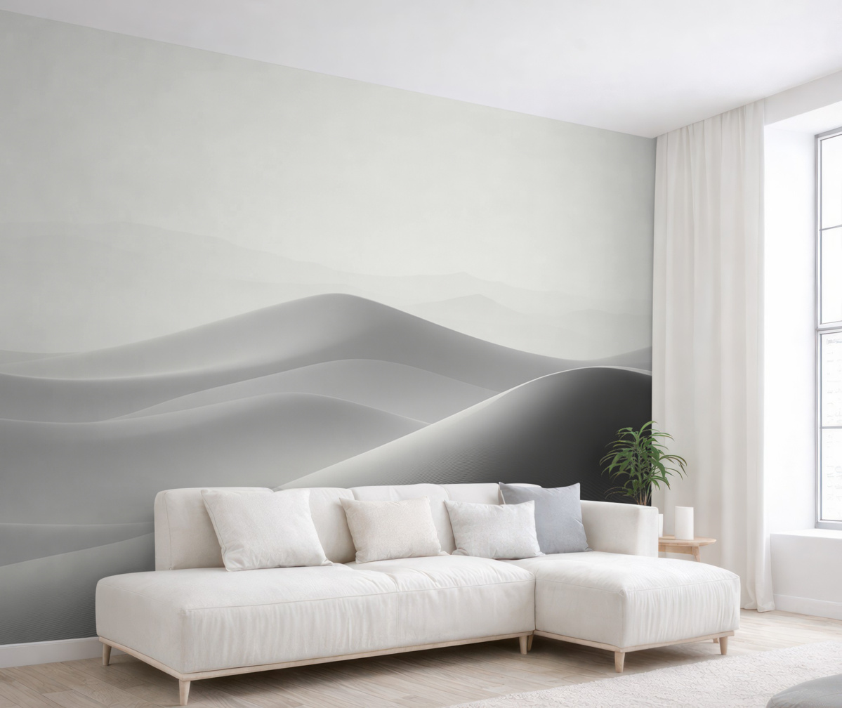 Fototapeta Góry w odcieniach czerni i bieli.